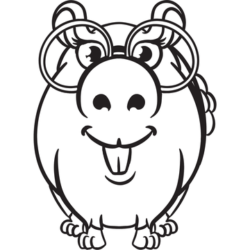 Desenho para colorir: Lara, a capivara