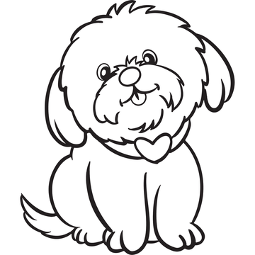 Desenho para colorir: Nina, a cachorrinha